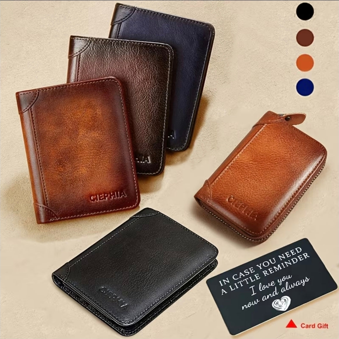 Leather wallet - 3 Variants