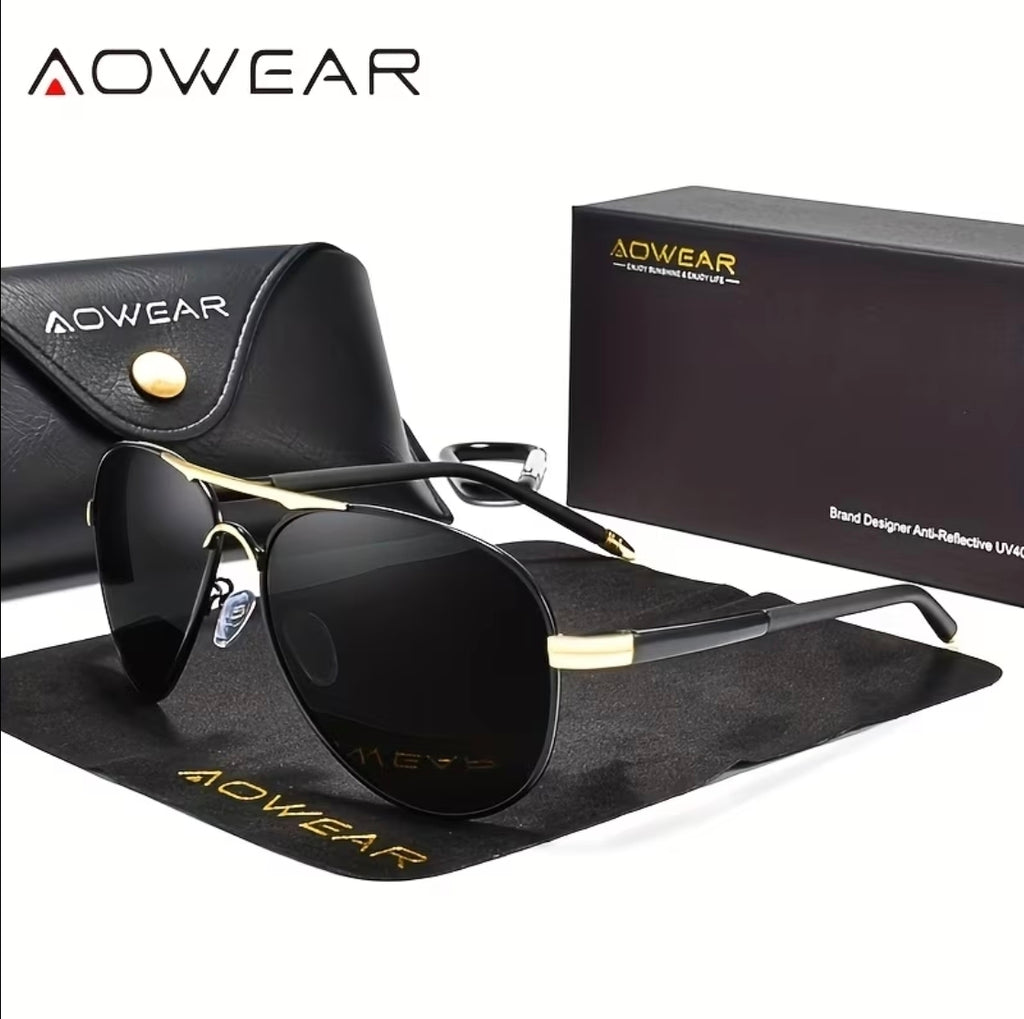 AOWEAR

UV400 Pilot Sunglasses Men Polarized Mirror Driving Sunglasses