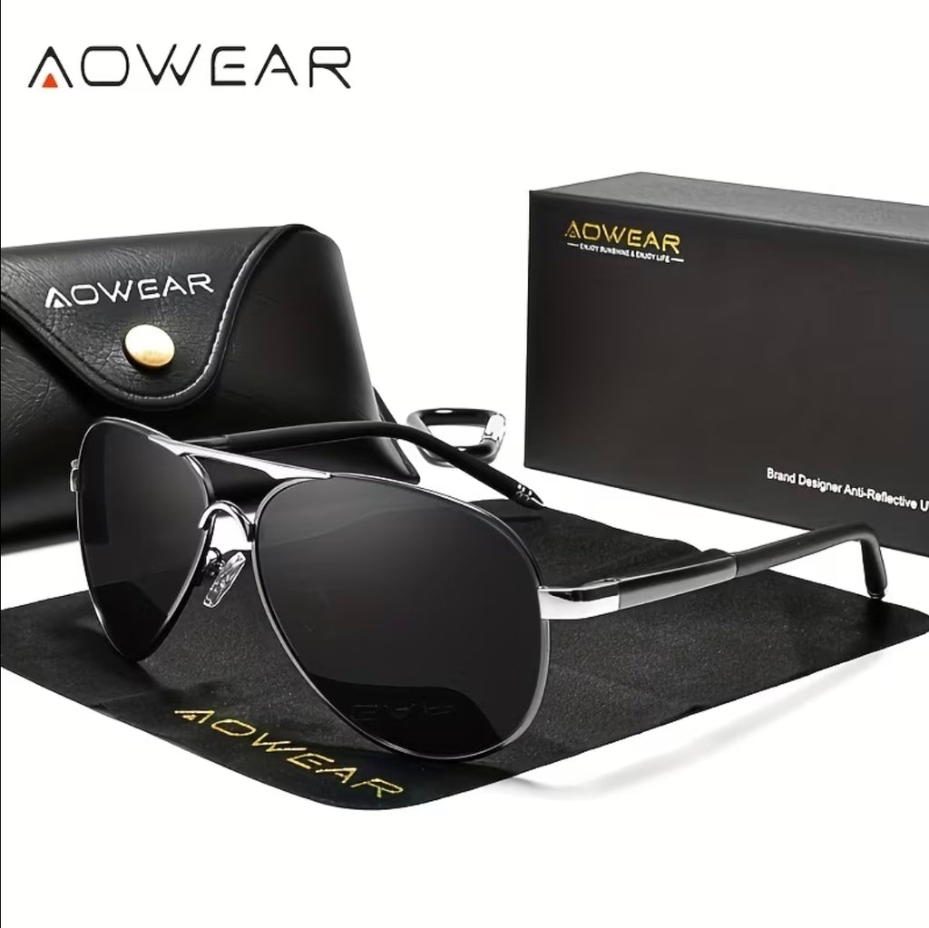 AOWEAR

UV400 Pilot Sunglasses Men Polarized Mirror Driving Sunglasses