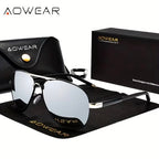 AOWEAR

UV400 Pilot Sunglasses Men Polarized Mirror Driving Sunglasses