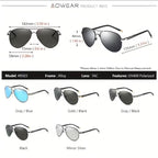 AOWEAR

UV400 Pilot Sunglasses Men Polarized Mirror Driving Sunglasses