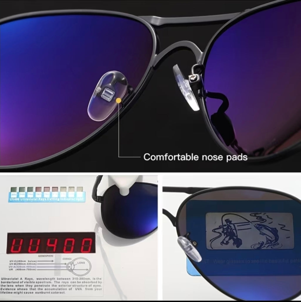 AOWEAR

UV400 Pilot Sunglasses Men Polarized Mirror Driving Sunglasses